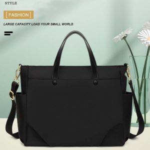 New Women Tote Bag Oxford Large Handbag Shoulder Bags(Black)
