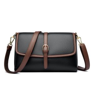 Genuine Soft Leather Handbag for Ladies(BLACK color)